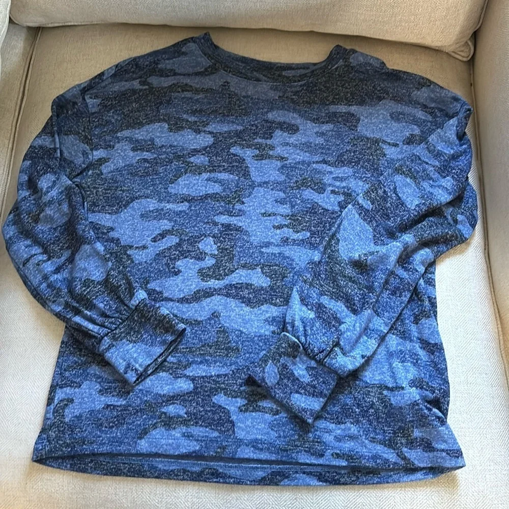 GAP kids blue camouflage lightweight sweater